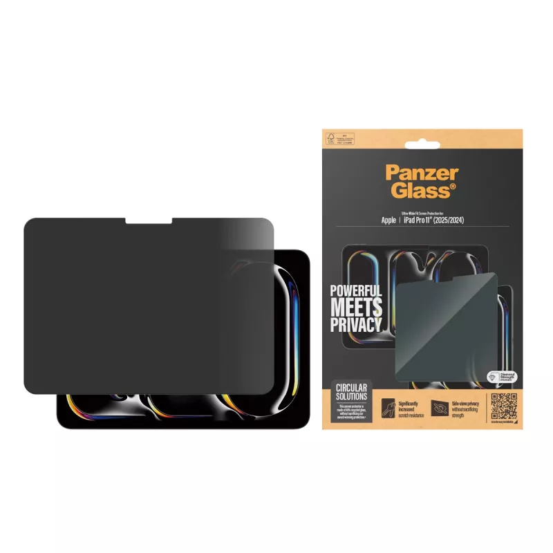 PanzerGlass ® Privacy Blickschutzfolie ® iPad Pro 11'' (2024-2025) | Ultra-Wide Fit
