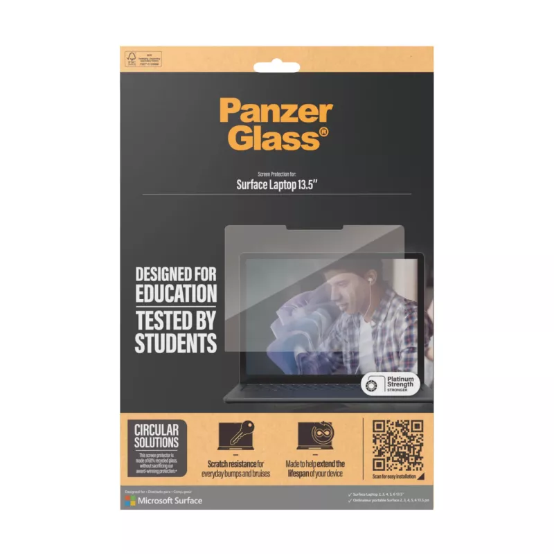 PanzerGlass® Displayschutzfolie Microsoft Surface Laptop 13,5 Zoll | 6 | 5 | 4 | 3 | 2