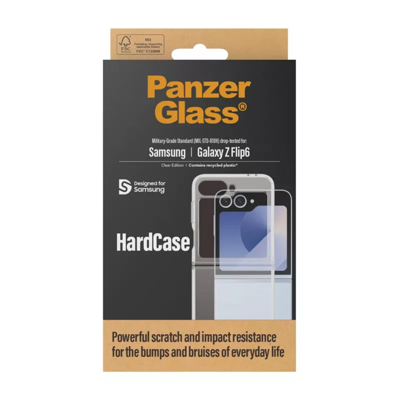 PanzerGlass ® HardCase Transparent Samsung Galaxy Z Flip6, Hülle, Samsung, Samsung - Galaxy Z Flip6, Transparent