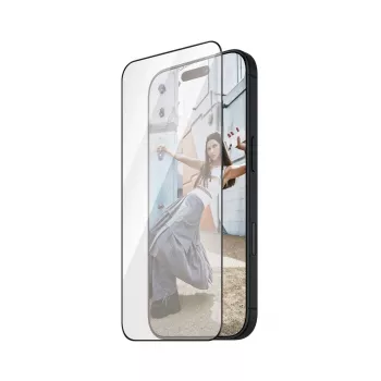 PanzerGlass SAFE. by ® Displayschutz mit schwarzem Rahmen iPhone 16 Plus | 15 Plus | Ultra-Wide Fit
