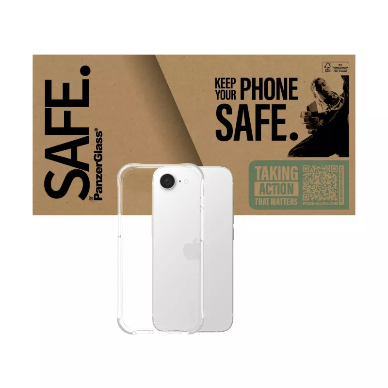 PanzerGlass SAFE. by ® TPU Hülle transparent iPhone 17e | 16e