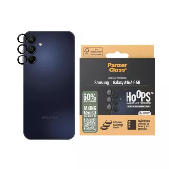 PanzerGlass ® Hoops® Kameralinsenschutz Schwarz Samsung Galaxy A16 | A16 5G