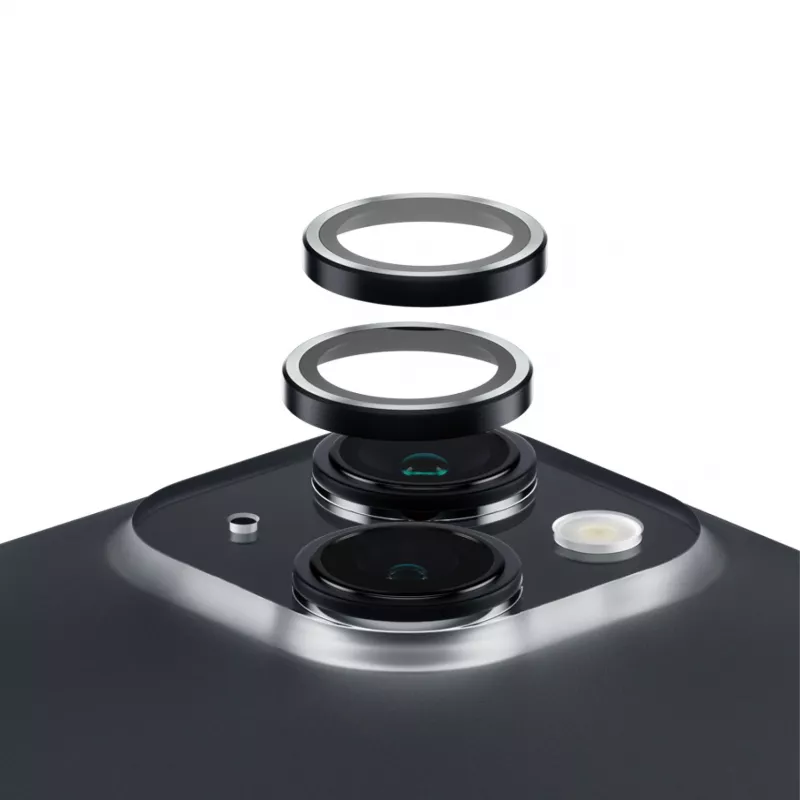 PanzerGlass ® Hoops® Kameraobjektiv-Schutzglas Schwarz iPhone 15 | 15 Plus