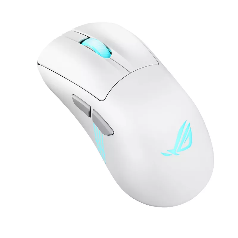 ASUS ROG Keris II Origin WHT Maus Gaming Rechtshänder RF Wireless + Bluetooth + USB Typ-A Optisch 42000 DPI