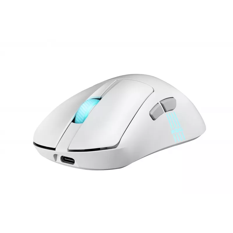 ASUS ROG Keris II Origin WHT Maus Gaming Rechtshänder RF Wireless + Bluetooth + USB Typ-A Optisch 42000 DPI