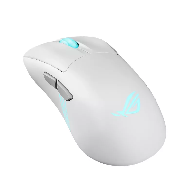 ASUS ROG Keris II Origin WHT Maus Gaming Rechtshänder RF Wireless + Bluetooth + USB Typ-A Optisch 42000 DPI