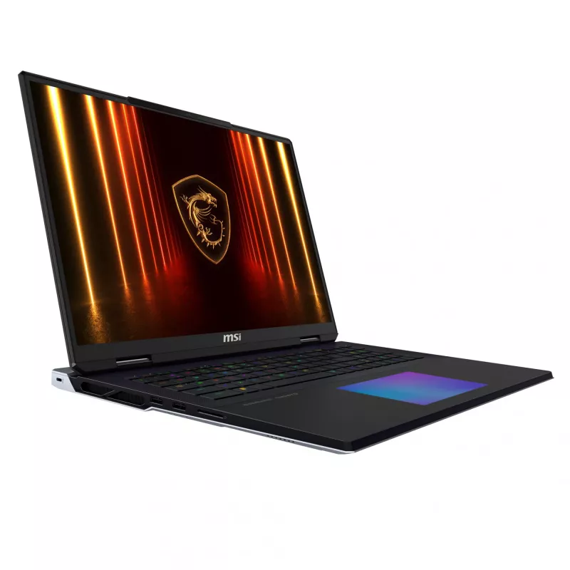 MSI Titan 18 HX AI A2XWIG-073 Laptop Intel Core Ultra 9 285HX 45,7 cm (18 Zoll) UHD+ 64 GB DDR5-SDRAM 6 TB SSD NVIDIA GeForce RTX 5080 Wi-Fi 7 (802.11be) Windows 11 Pro Schwarz
