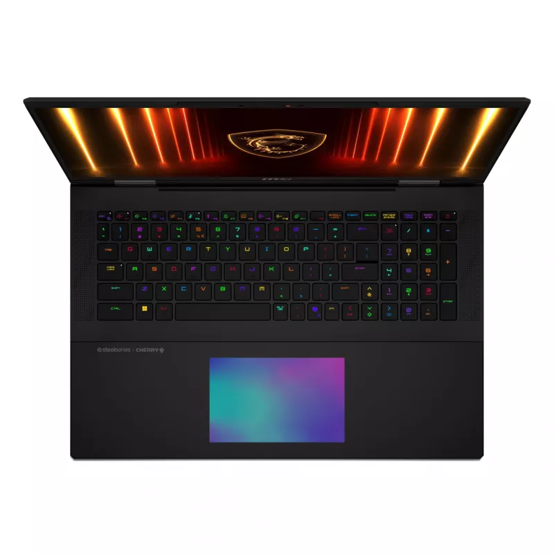 MSI Titan 18 HX AI A2XWIG-073 Laptop Intel Core Ultra 9 285HX 45,7 cm (18 Zoll) UHD+ 64 GB DDR5-SDRAM 6 TB SSD NVIDIA GeForce RTX 5080 Wi-Fi 7 (802.11be) Windows 11 Pro Schwarz