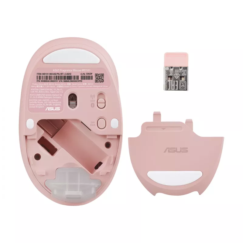 ASUS Fragrance MD101 Maus Home Beidhändig RF Wireless + Bluetooth Optisch 2400 DPI