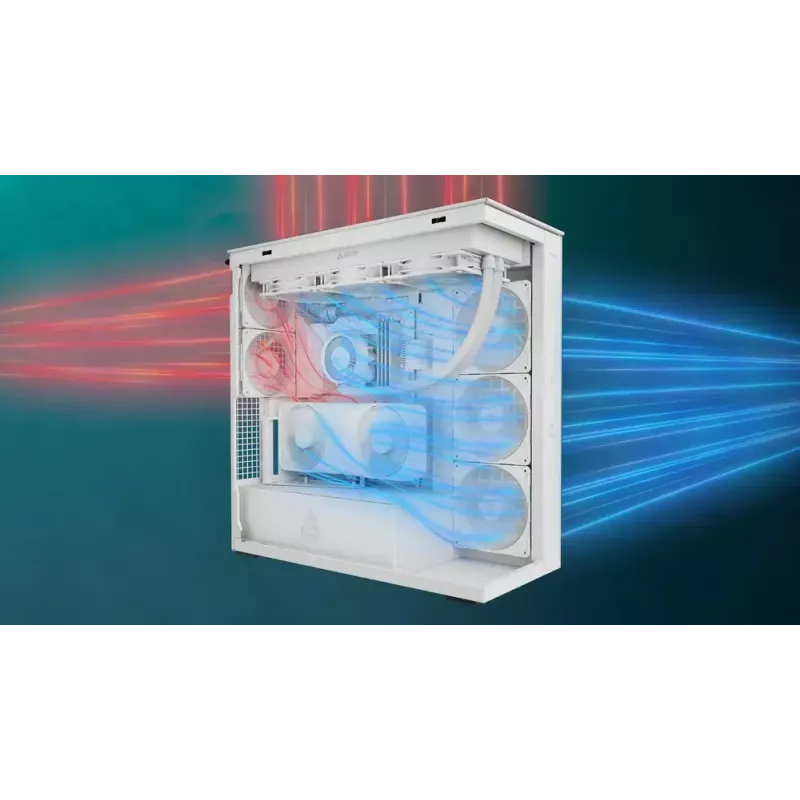 ARCTIC Xtender VG (Weiß) Premium E-ATX PC-Gehäuse mit vertikaler GPU-Montage