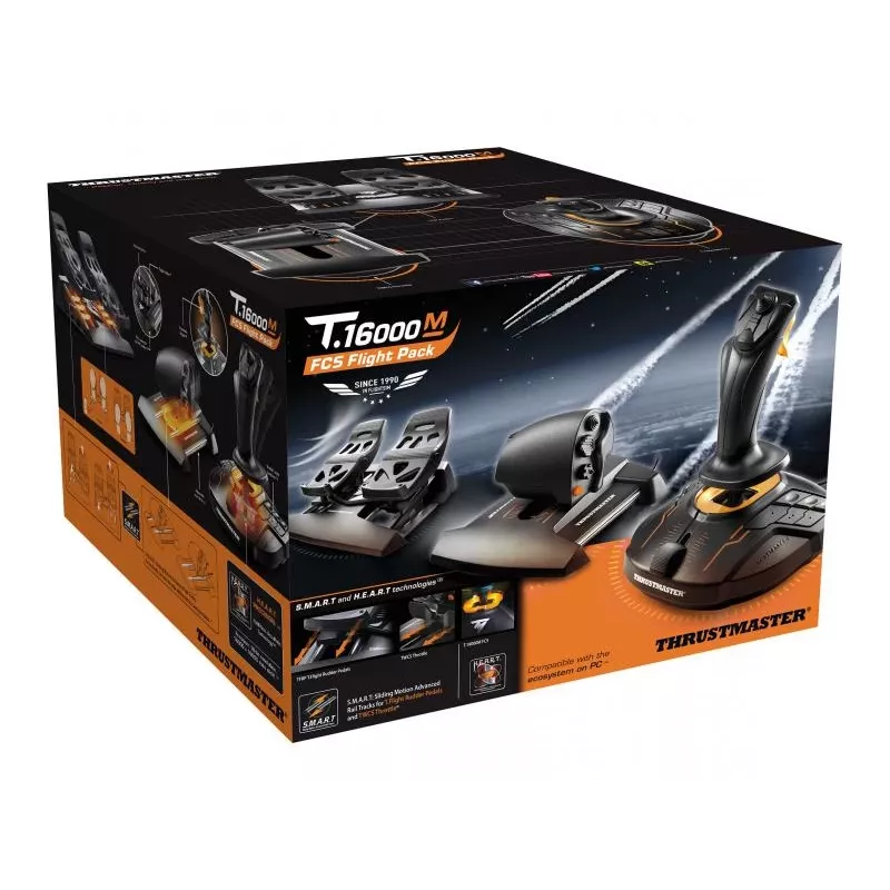 Thrustmaster T-16000M FCS Flight Pack Schwarz USB Joystick Analog / Digital MAC, PC