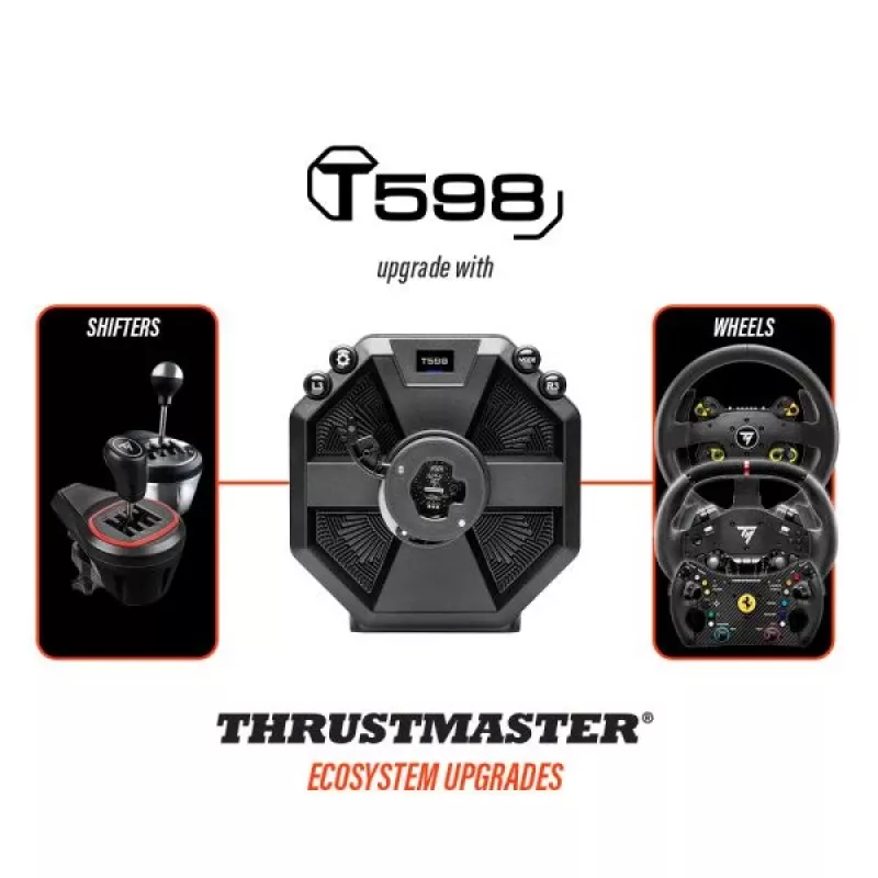 Thrustmaster T598 Schwarz, Rot USB Lenkrad + Pedale Analog / Digital PC, PlayStation 4, PlayStation 5