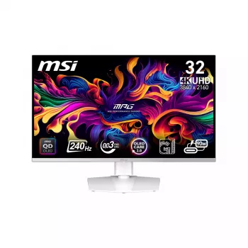 MSI MPG 321URXWDE QD-OLED Computermonitor 80 cm (31,5 Zoll) 3840 x 2160 Pixel 4K Ultra HD Weiß