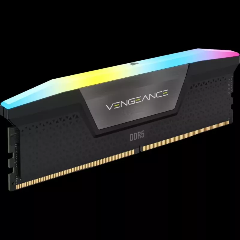 CORSAIR Speicher 32GB DDR5 (2x16GB) DRAM 6400MT/s CL36 Speicherkit Vengeance RGB – Schwarz