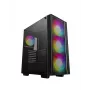 PC-Gehäuse DeepCool MATREXX 55 MESH V4 C Midi Tower Schwarz — ATX, Temperiertes Glas, Front-Mesh, USB-C