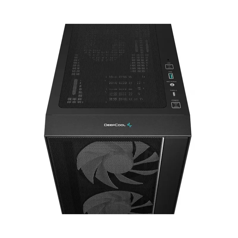 PC-Gehäuse DeepCool MATREXX 55 MESH V4 C Midi Tower Schwarz — ATX, Temperiertes Glas, Front-Mesh, USB-C