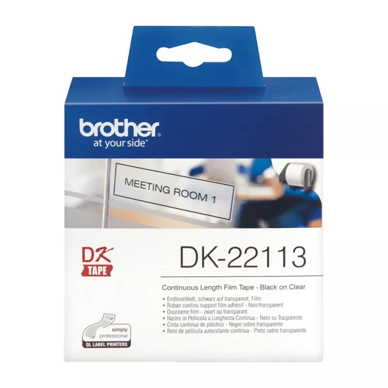 Brother Clear Continuous Film Tape, Schwarz auf transparent, DK, Transparent, Direktthermo, China, 5 Jahr(e)