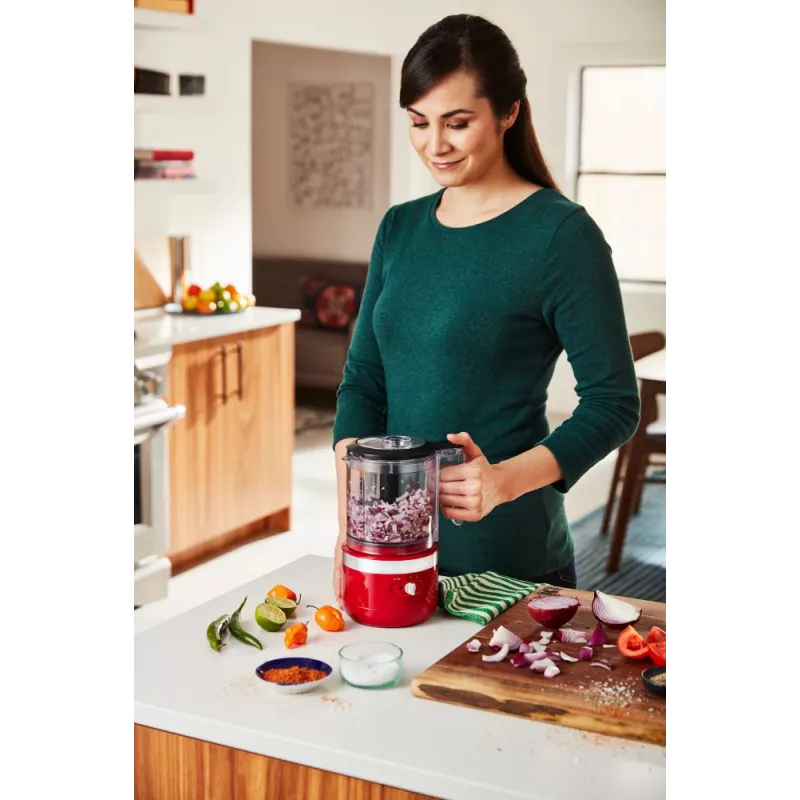 Elektrischer Lebensmittelzerkleinerer KitchenAid 5KFCB519EER 1,19 l 24 W Transparent Rot