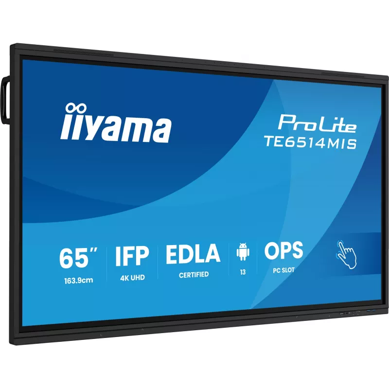 iiyama PROLITE TE6514MIS-B2AG Kiosk-Design 165,1 cm (65 Zoll) LCD Wi-Fi 435 cd/m² 4K Ultra HD Schwarz Touchscreen Integrierter Prozessor Android 24/7