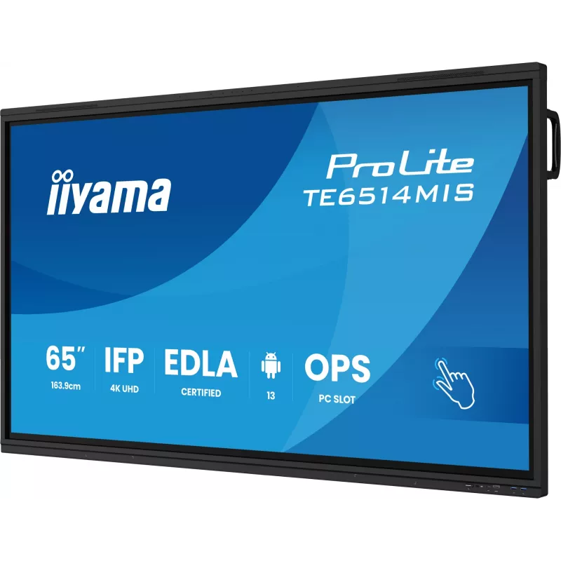iiyama PROLITE TE6514MIS-B2AG Kiosk-Design 165,1 cm (65 Zoll) LCD Wi-Fi 435 cd/m² 4K Ultra HD Schwarz Touchscreen Integrierter Prozessor Android 24/7