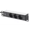 DIGITUS 10in Netzwerk-Bundle - 6HE-Schrank schwarz Fachboden PDU 8-Port-Switch CAT6 Patchpanel