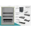 DIGITUS 10in network bundle incl. 9U cabinet Schwarz shelf PDU 8-port switch CAT6 patch panel