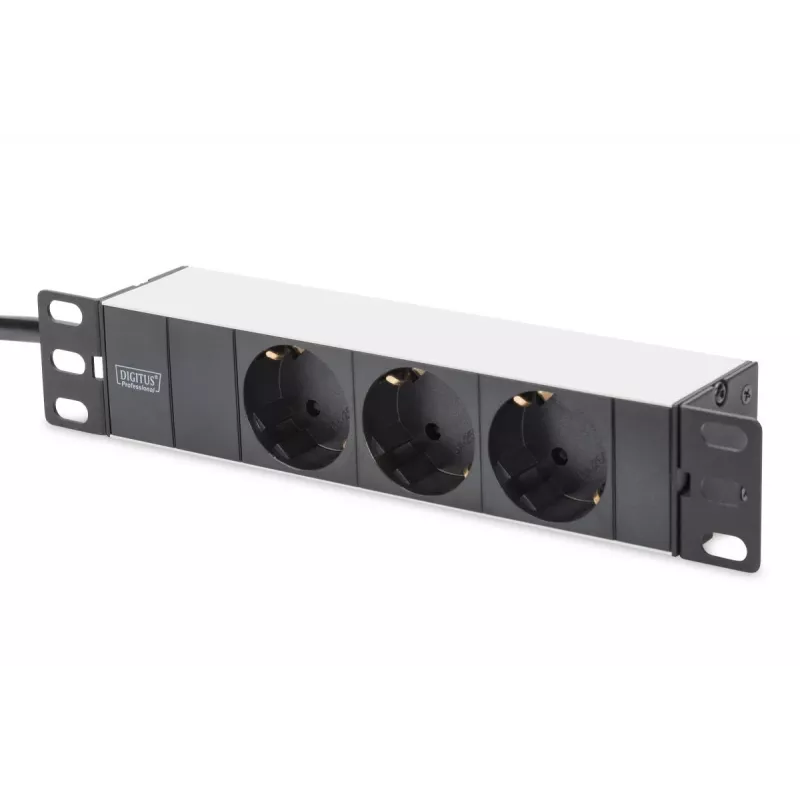 DIGITUS 10in network bundle incl. 9U cabinet Schwarz shelf PDU 8-port switch CAT6 patch panel