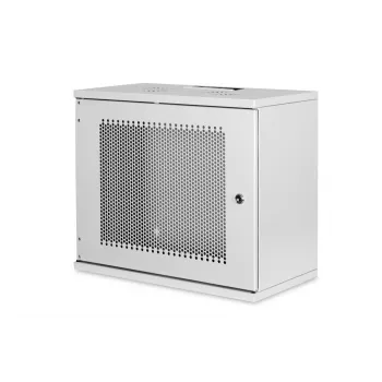 DIGITUS 9U Wandmontageschrank - SOHO unmontiert 460x540x400 mm perforierte Vordertür grau