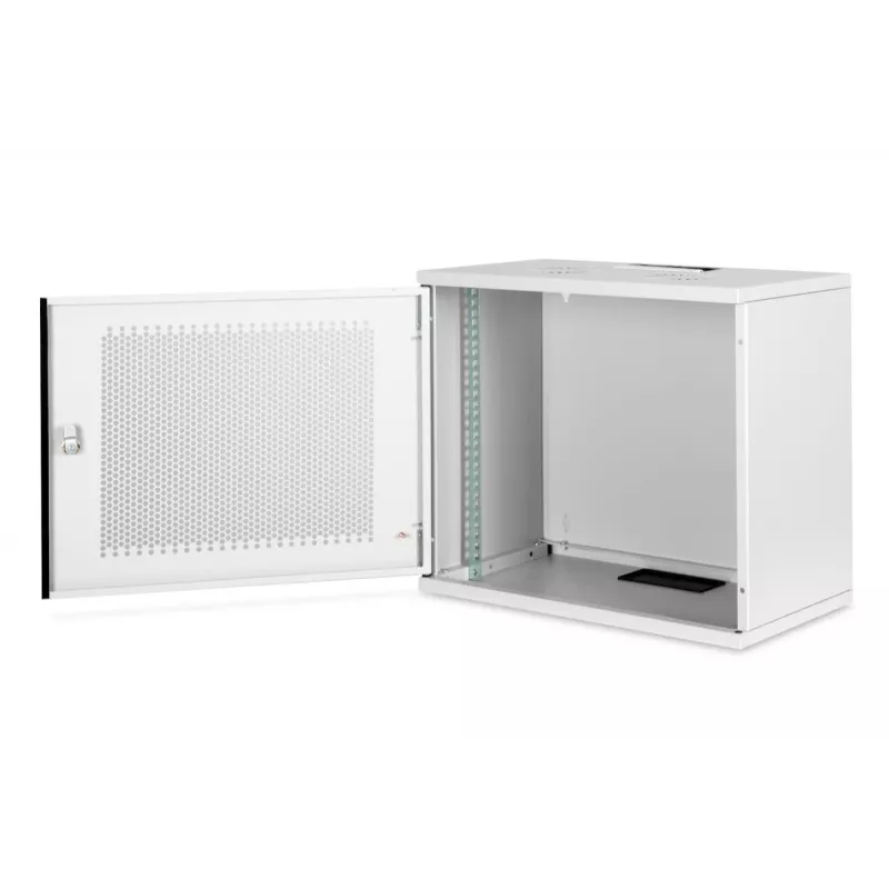 DIGITUS 9U Wandmontageschrank - SOHO unmontiert 460x540x400 mm perforierte Vordertür grau