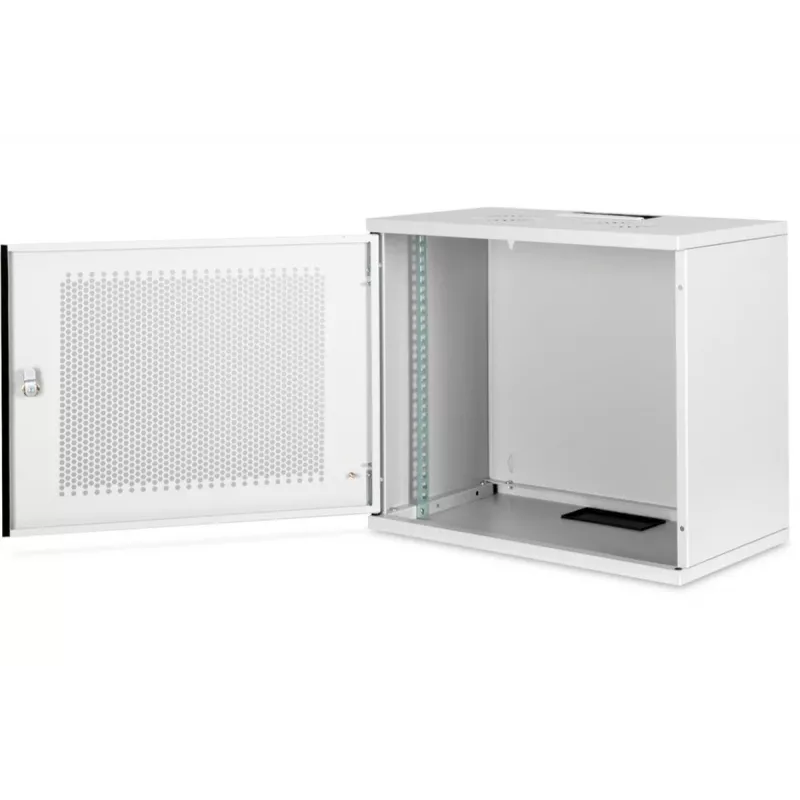 DIGITUS 9U Wandmontageschrank - SOHO unmontiert 460x540x400 mm perforierte Vordertür grau
