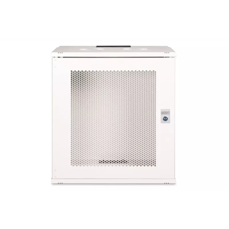 DIGITUS 19 Zoll 12U Wandmontageschrank SOHO Pro perforierte Tür 595 x 540 x 400mm unmontiert gr