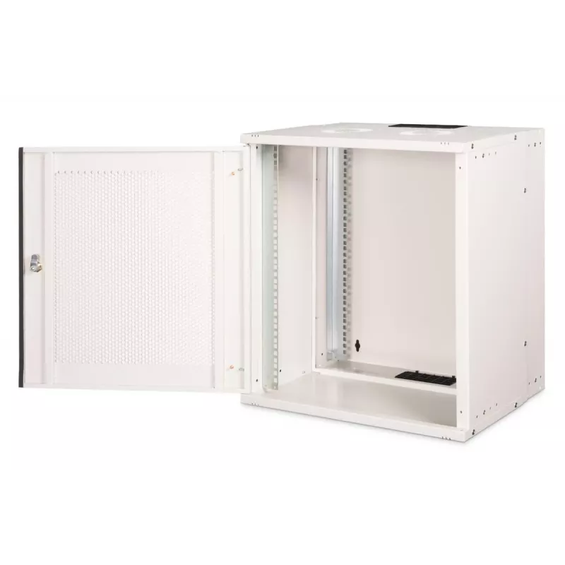 DIGITUS 19 Zoll 12U Wandmontageschrank SOHO Pro perforierte Tür 595 x 540 x 400mm unmontiert gr
