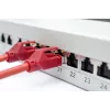 DIGITUS Patch Panel, CAT6A geschirmt, 1U, 24-Port, 8P8C, schwarz RAL 9005, 483