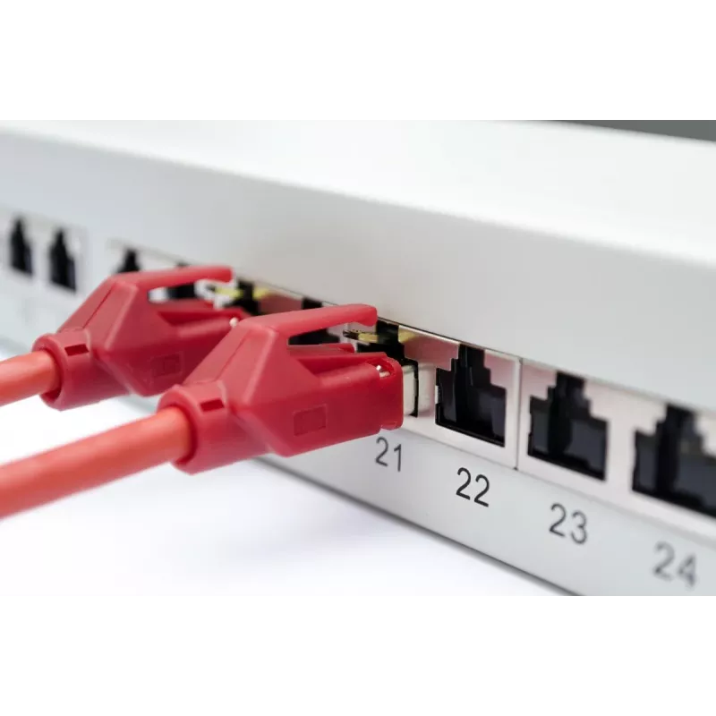 DIGITUS Patch Panel, CAT6A geschirmt, 1U, 24-Port, 8P8C, schwarz RAL 9005, 483