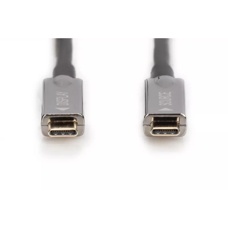 DIGITUS USB Type-C auf USB Type-C AOC Hybrid-Glasfaserkabel 4K@60Hz USB 3.1 Gen 1, 20 m