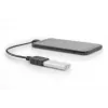 DIGITUS USB 2.0 Adapterkabel, OTG, Typ Micro B - A M/F, 15 cm, USB 2.0 konform, rechtwinklig, Schwarz