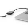 DIGITUS USB Type-C Splitterkabel, Typ C – 3,5 mm + Typ C M/F/F, 20 cm Schwarz