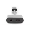 DIGITUS USB Type-C Splitterkabel, Typ C – 3,5 mm + Typ C M/F/F, 20 cm Schwarz