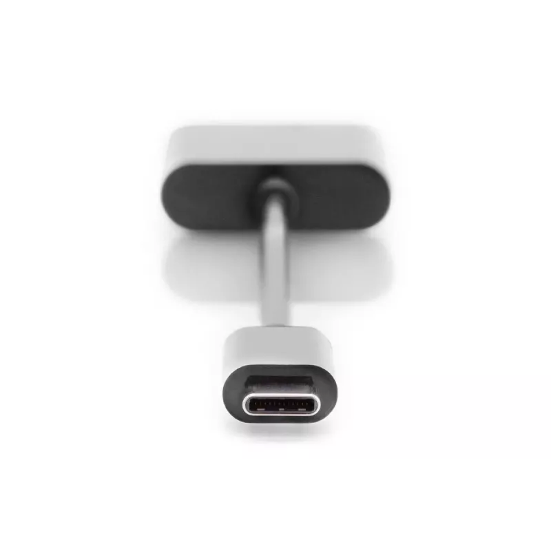 DIGITUS USB Type-C Splitterkabel, Typ C – 3,5 mm + Typ C M/F/F, 20 cm Schwarz