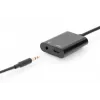 DIGITUS USB Type-C Splitterkabel, Typ C – 3,5 mm + Typ C M/F/F, 20 cm Schwarz