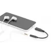 DIGITUS USB Type-C Audio-Adapterkabel, Type-C - 3,5 mm M/F, 20 cm, Audio-Eingang/Ausgang, Version 3.1, CE, schwarz