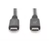 DIGITUS USB 4.0 Verbindungskabel Typ-C auf Typ-C max. Auflösung 8K 30Hz PD3.0 40Gbit/s 1m