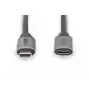 DIGITUS USB-C/M auf USB-C/W PD60W Gen1 USB3.0 Verlängerungskabel 1m 4K@60Hz