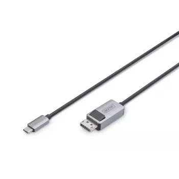 DIGITUS USB Type C to DP adapter Kabel 8Ka30Hz. HBR3 Alu Housing Schwarz 1m