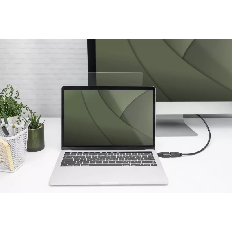 Digitus 4K USB Adapter USB-C auf HDMI-A Schwarz Aluminium
