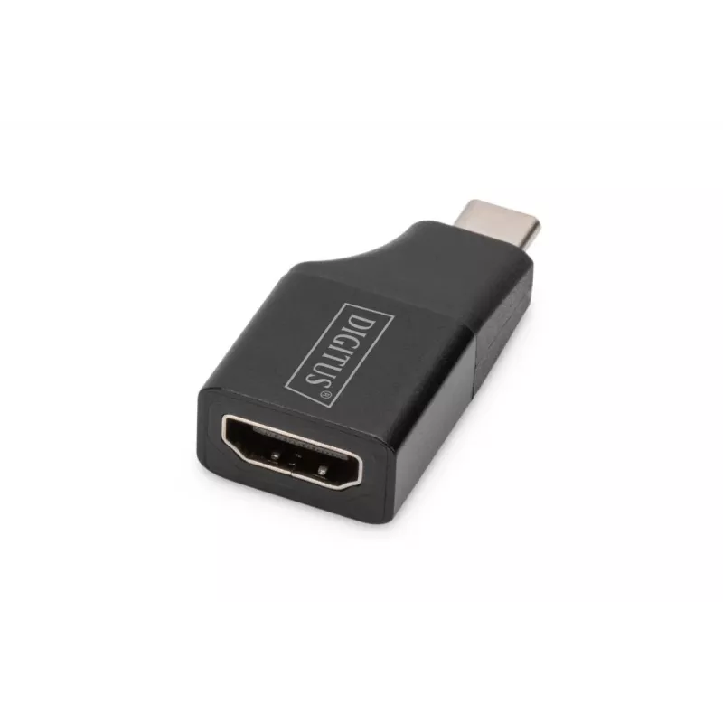 Digitus 4K USB Adapter USB-C auf HDMI-A Schwarz Aluminium