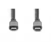 DIGITUS USB 4 Verbindungskabel, TypeC auf TypeC, Aluminiumgehäuse, PP-Geflecht, 8K@60Hz, PD3.0, 40 Gbit/s, 1m, schwarz