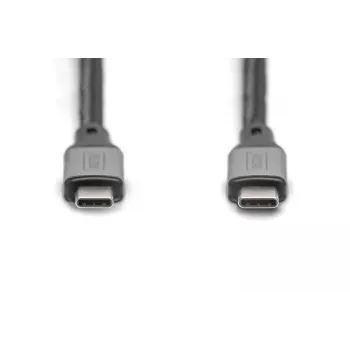 DIGITUS USB 4 Verbindungskabel, TypeC auf TypeC, Aluminiumgehäuse, PP-Geflecht, 8K@60Hz, PD3.0, 40 Gbit/s, 1m, schwarz