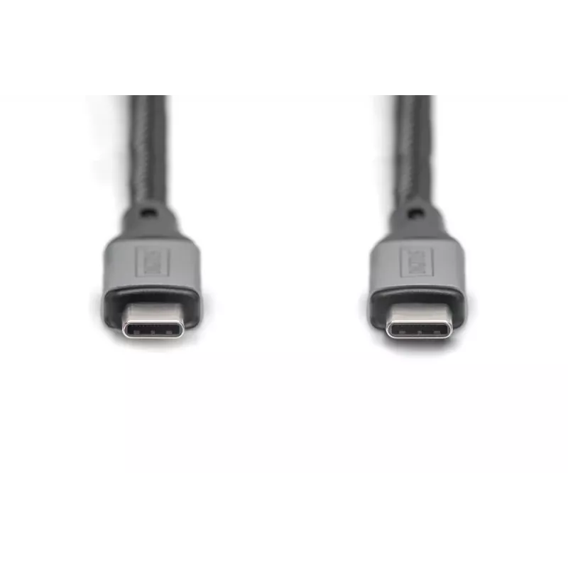 DIGITUS USB 4 Verbindungskabel, TypeC auf TypeC, Aluminiumgehäuse, PP-Geflecht, 8K@60Hz, PD3.0, 40 Gbit/s, 1m, schwarz