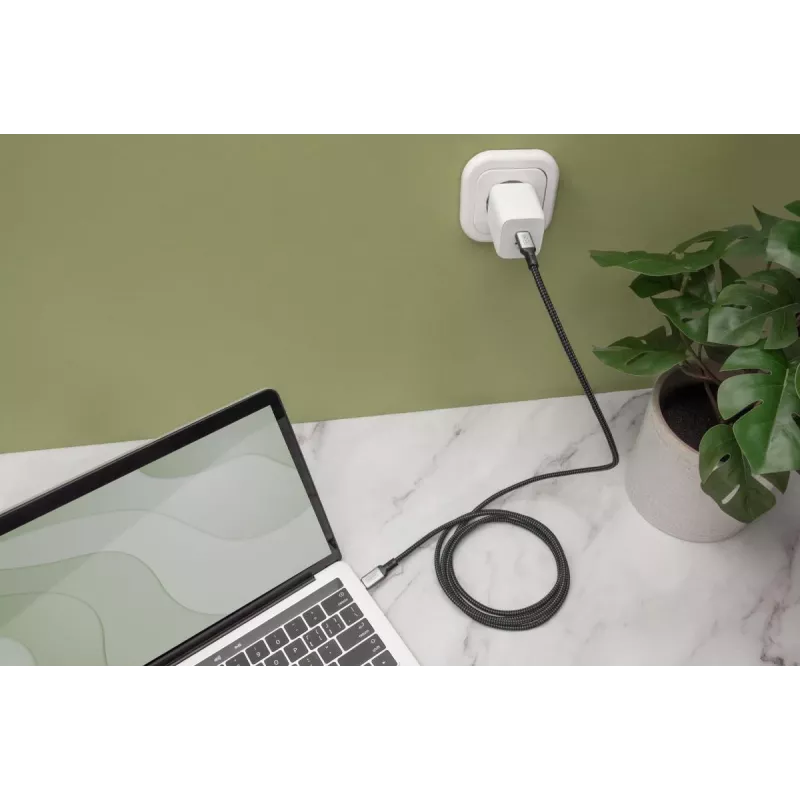 DIGITUS USB 4 Verbindungskabel, TypeC auf TypeC, Aluminiumgehäuse, PP-Geflecht, 8K@60Hz, PD3.0, 40 Gbit/s, 1m, schwarz